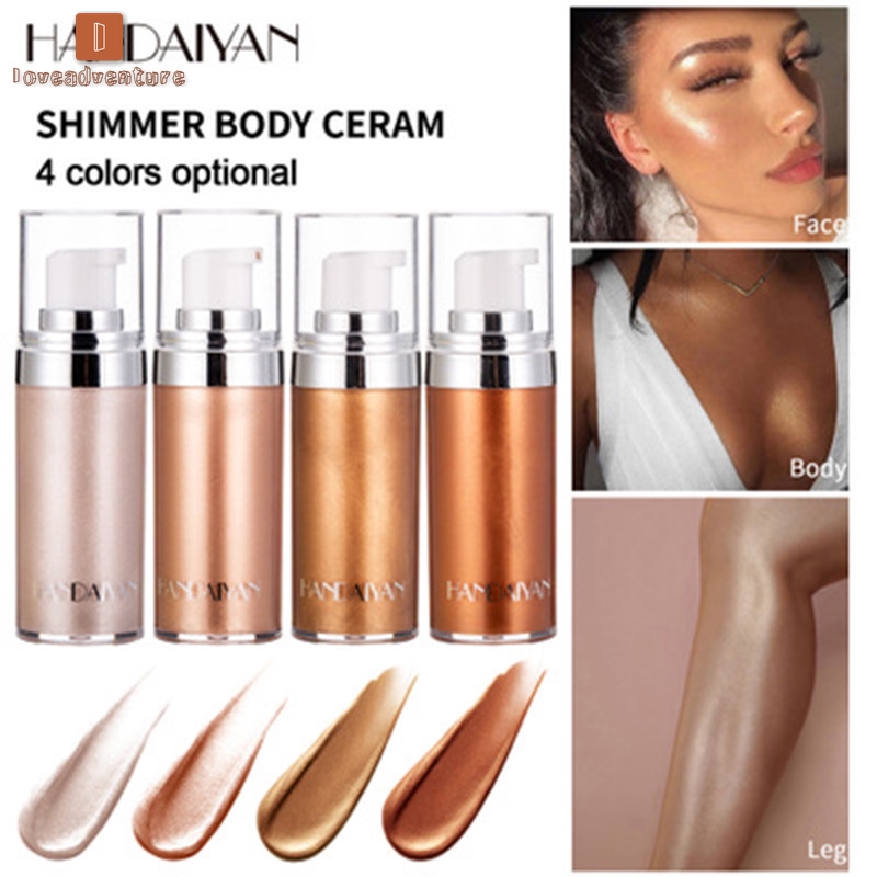 LV△ Liquid Body Highlighter Long-lasting Shine Brighten Glitter Shimmering Body Cream | BigBuy360 - bigbuy360.vn