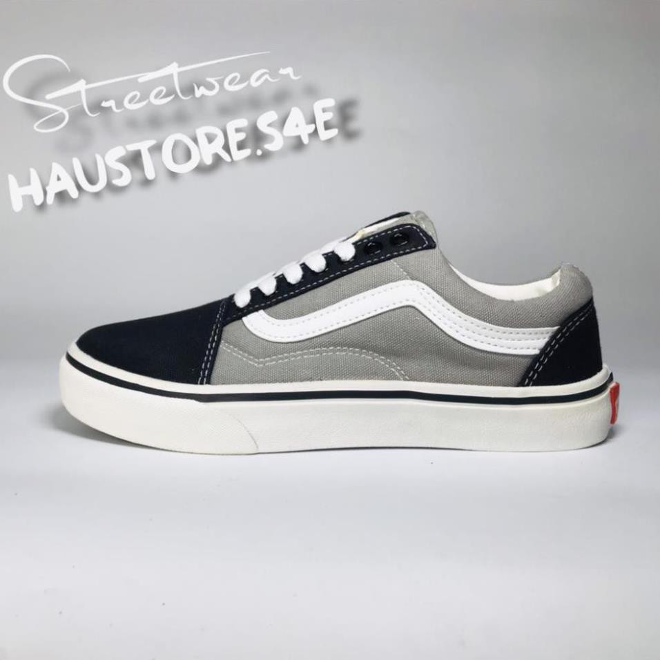 Giày thể thao old school xám đen full Box đủ size 36-43
