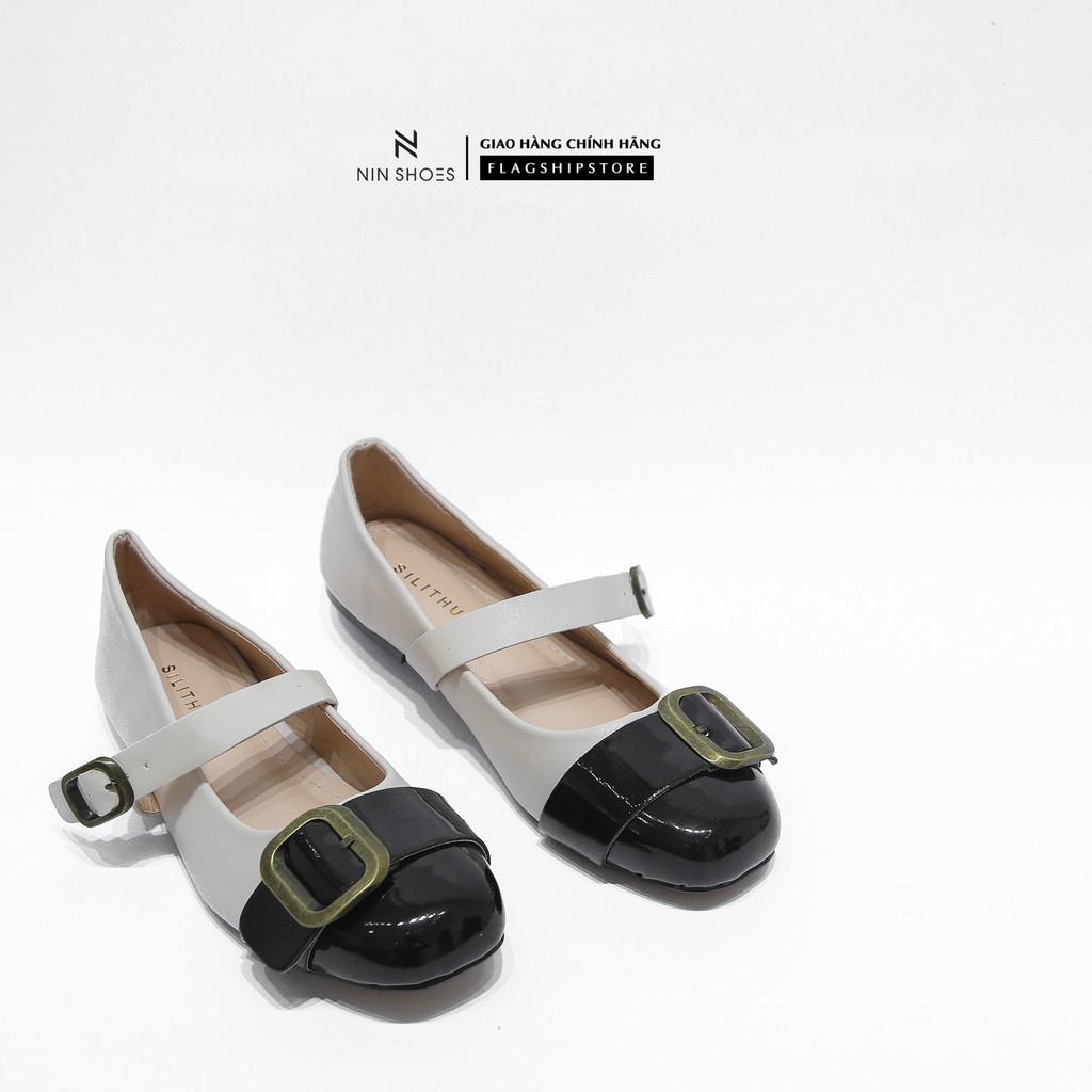 Giày búp bê nữ Nin shoes - Giày búp bê nữ mary jane thời trang mũi tròn quai ngang 2 màu siêu xinh | BigBuy360 - bigbuy360.vn