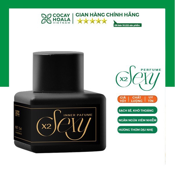 Nước hoa vùng kín Sexy X2 5ml khử mùi hôi, làm thơm ,hồng và se khít vùng kín