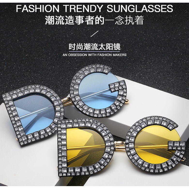 (KIQI-FASHION) COD Kính Mát Thời Trang Khung DG Cổ Điển Cho Nữ