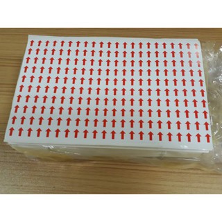 700 Tem mũi tên sticker dán lỗi sản phẩm kích thước 9x9mm phục vụ ngành may mặc, công nghiệp.