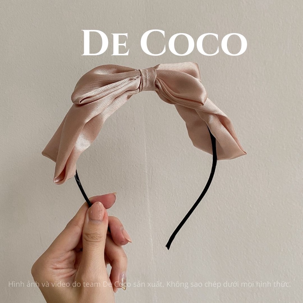 Bờm nơ lụa satin Naomi De Coco decoco.accessories