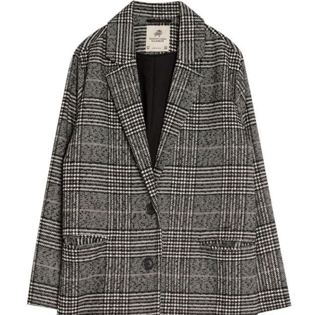 Áo khoác dạ Pull & Bear kẻ sọc size XS (ảnh thật)