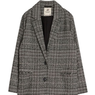 Áo khoác dạ Pull & Bear kẻ sọc size XS (ảnh thật)