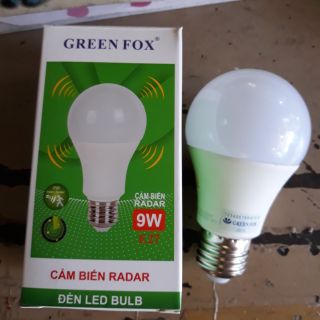 Bóng Đèn Led Bulb (Búp) Cảm Biến Rardar E27 9W Green Fox FLBR-9W