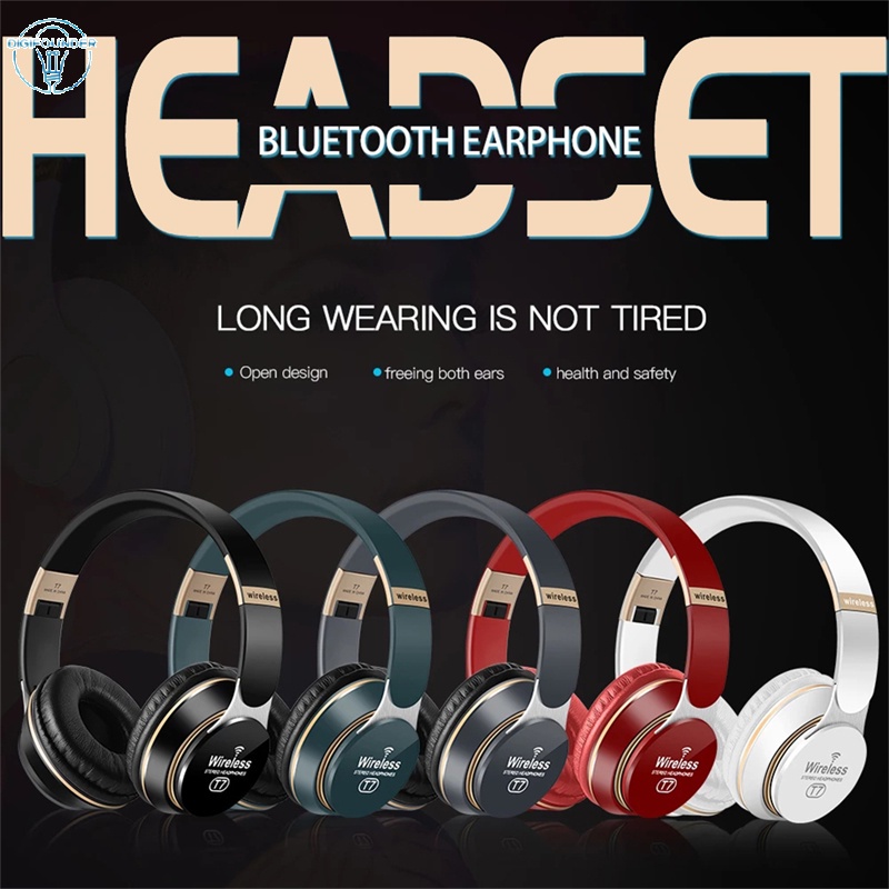 Tai nghe bluetooth không dây 3d Dg T7 hỗ trợ thẻ nhớ TF 3.5mm tùy chọn màu sắc