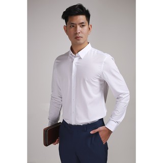 (xả 460) sơ mi dài aristino màu trắng