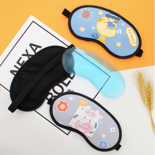 Bịt mắt ngủ roro jump BMN6 cute dễ thương hoạt hình kèm túi gel