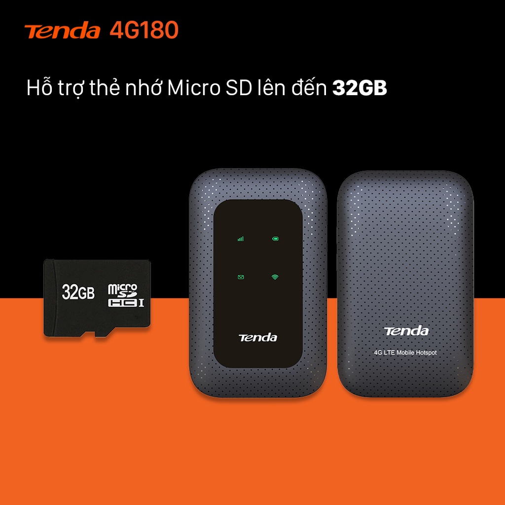 Tenda Bộ phát Wifi di động 4G LTE 4G180 - Hãng phân phối chính thức