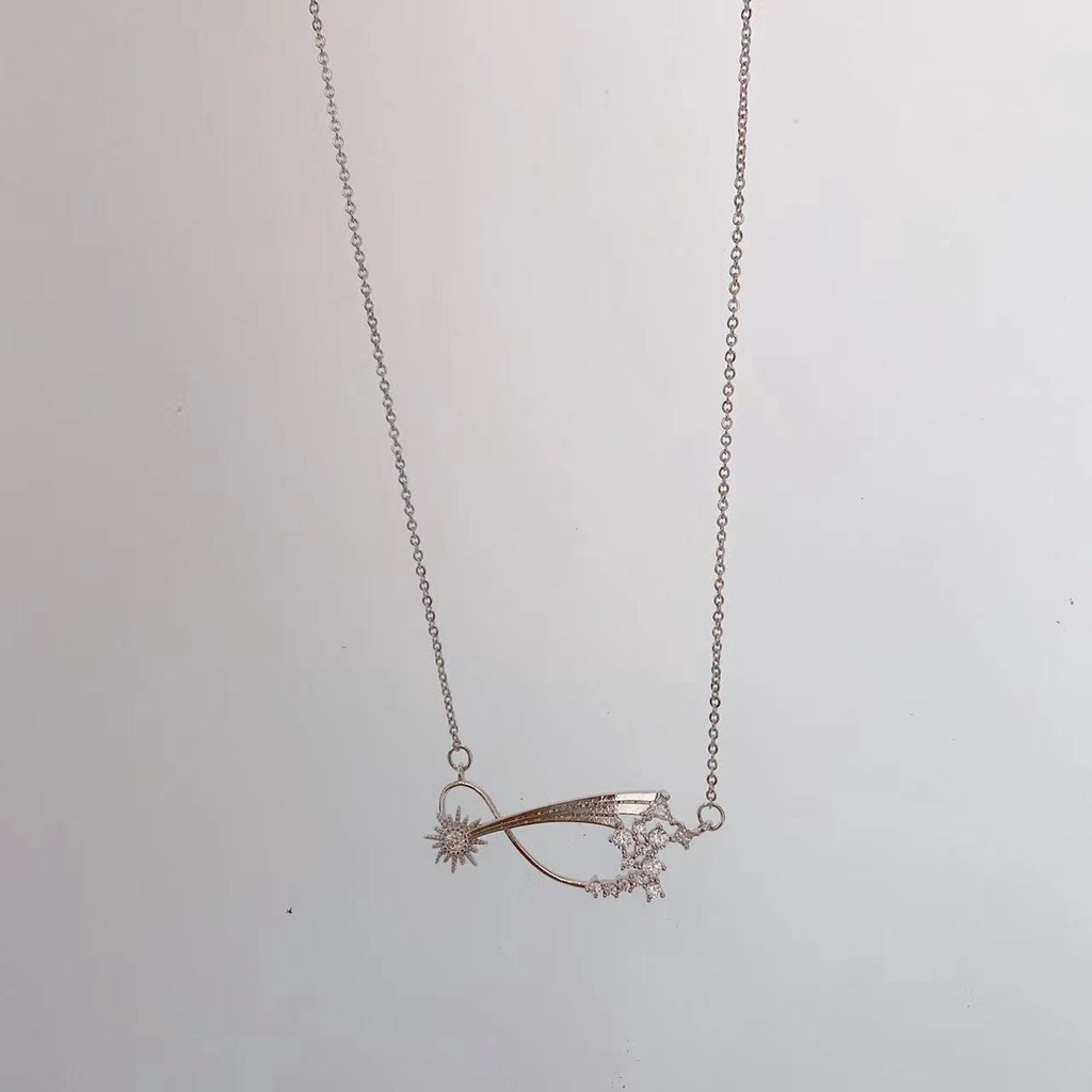 Dây Chuyền Bạc Mặt Hình Sao Băng Kiểu Thái Lan Thời Trang Cho Nữ F4