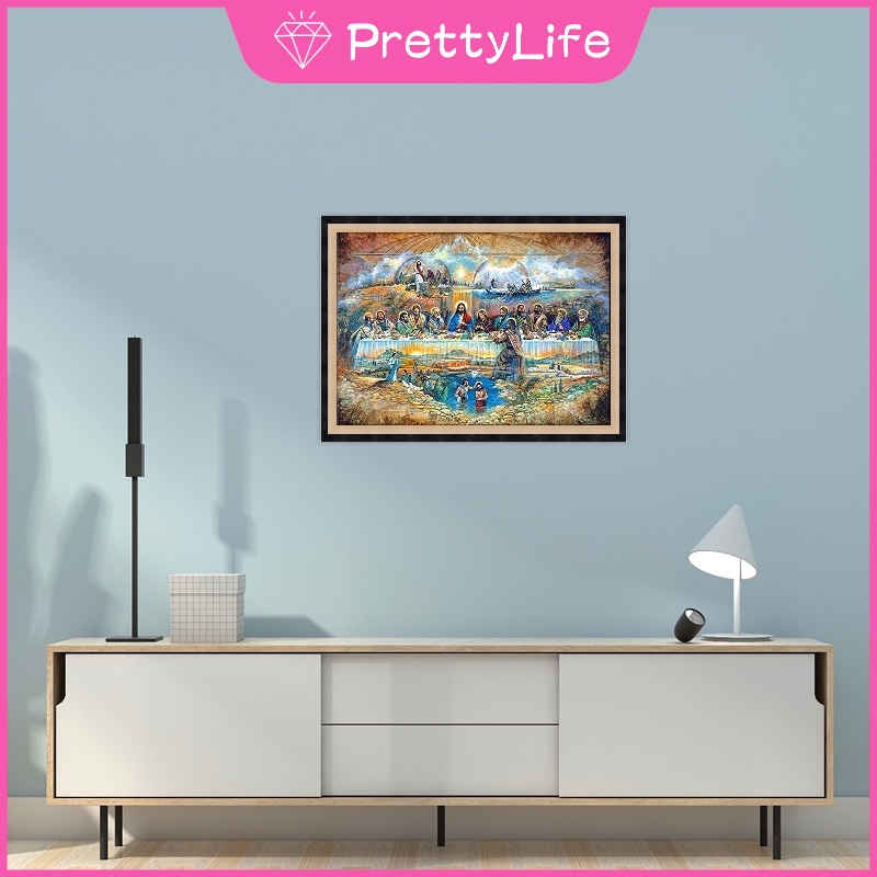 Bộ Tranh Đính Đá 5D Tự Làm Hình Chúa Jesus 40 * 30cm