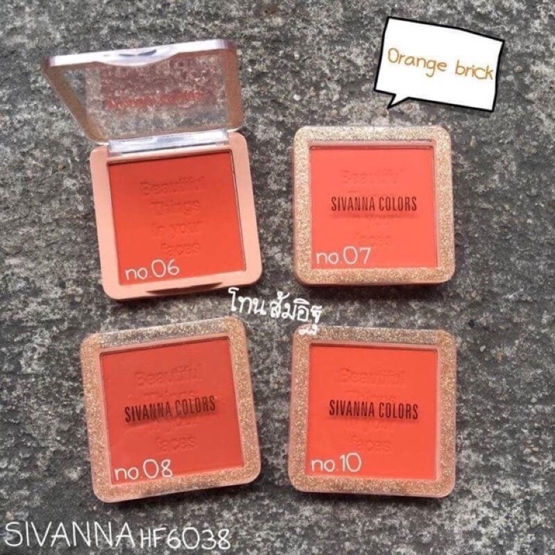 Phấn má hồng dạng bột và ánh nhũ Sivanna In The Peach Pro Cheek HF6038