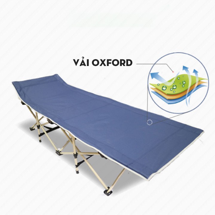 Giường Đơn Gấp Cho Văn Phòng Và Dã Ngoại Tải Trọng 400Kg Naturehike Khung Ferrum Vải Oxford Free Ship