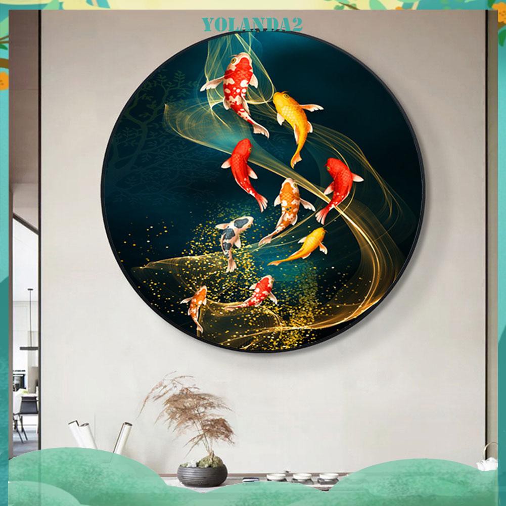 Set tranh đính đá 5D DIY hình Cửu Ngư độc đáo