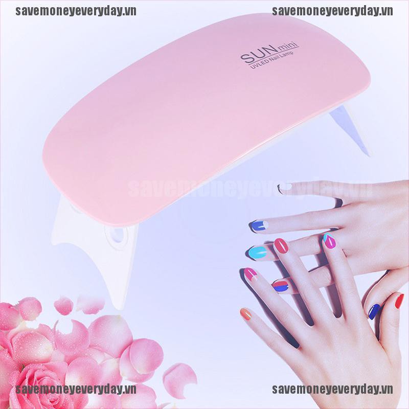 [Save] LED UV Nail Dryer Curing Lamp SUN mini 6W Light Portable Gel Based Polish dry [VN]
