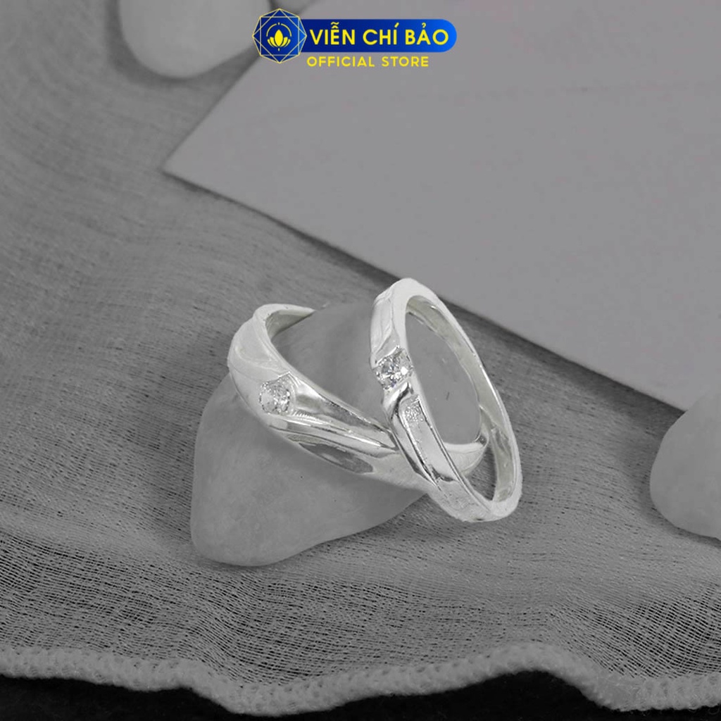 Nhẫn bạc đôi Thiên Duyên nam nữ chất liệu bạc 925 thời trang phụ kiện trang sức Viễn Chí Bảo N700080 N700084