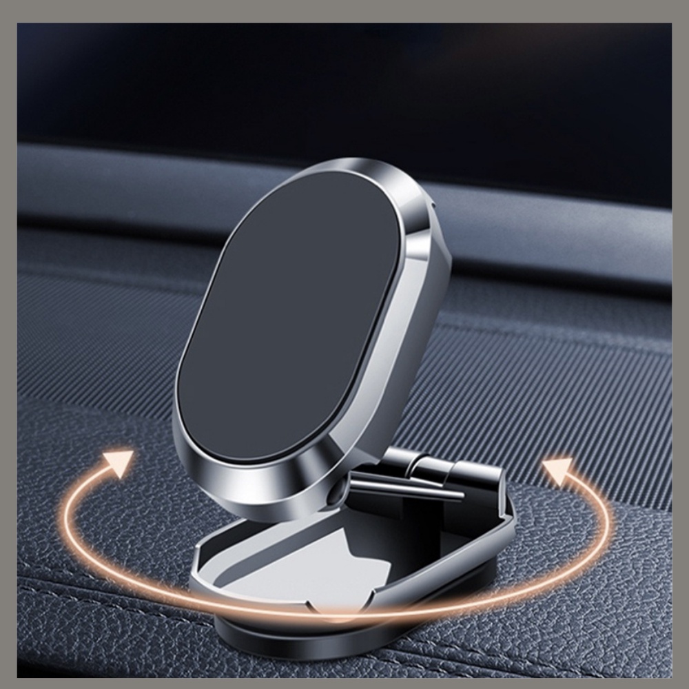 Giá đỡ điện thoại trên ô tô gắn taplo xoay 360 nâng hạ hút nam châm