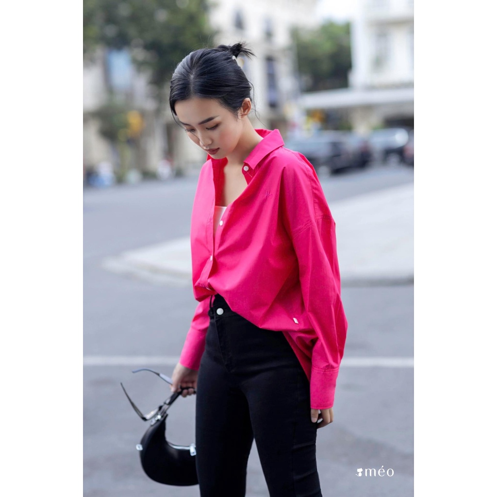 Áo sơ mi nữ form rộng tay dài nhiều màu phong cách Hàn Quốc có bigsize - Lady Homewear đồ bộ nữ bigsize