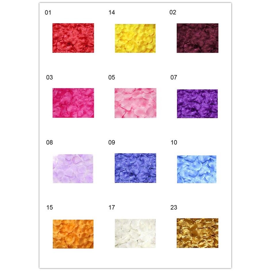 Set 100 cánh hoa hồng giả chuyên dụng trang trí tiệc cưới