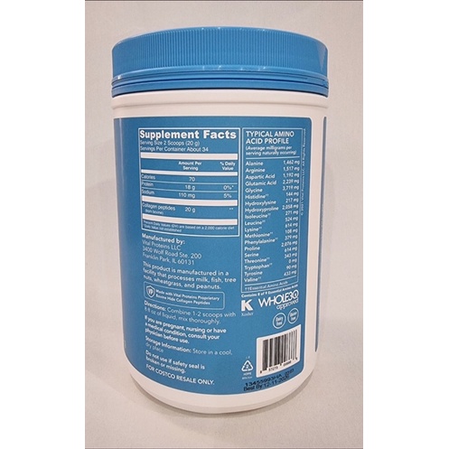 Bột Collagen thủy phân Vital Proteins Collagen Peptides unflavor 680g.