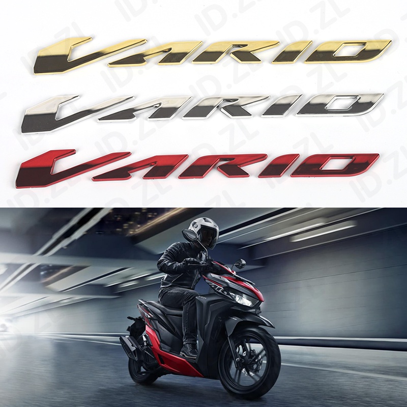 Set 2 Miếng Dán 3D Trái Phải Bằng Nhựa Cứng Trang Trí Xe Mô Tô Honda Vario 150 &amp; 125