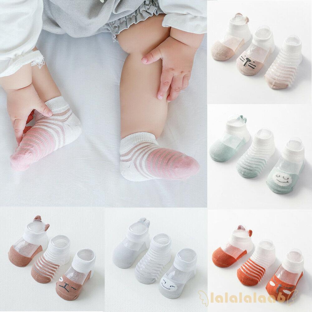 Set 3 đôi vớ cotton dạng lưới cho bé