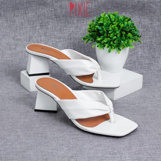Guốc Cao Gót 5cm Xỏ Ngón Pixie X491