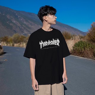 ÁO Thun Phản Quang Thrasher Áo Thun From Rộng Unisex