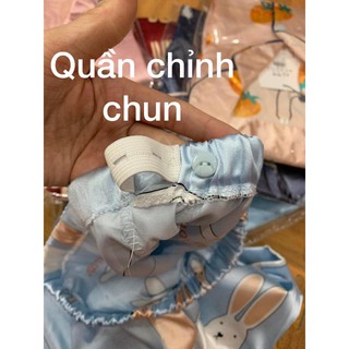 Bộ PIJAMA lụa sau sinh ( bầu bú 2in1)
