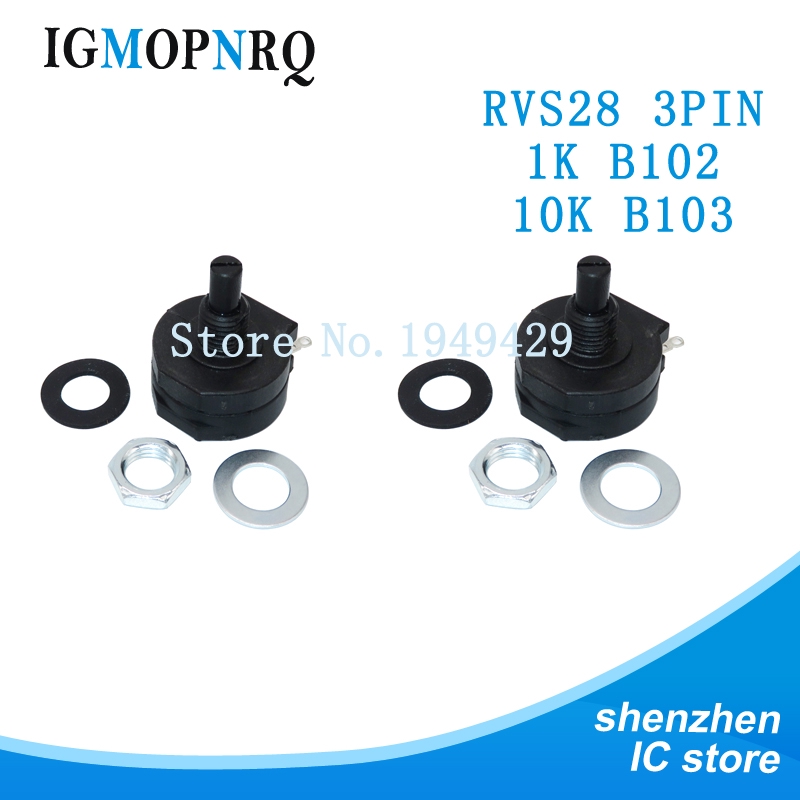 Bộ 5 chiết áp RVS28P-B102 B103 2W 1K 10K RVS28 B102 B103 3PIN chính hãng