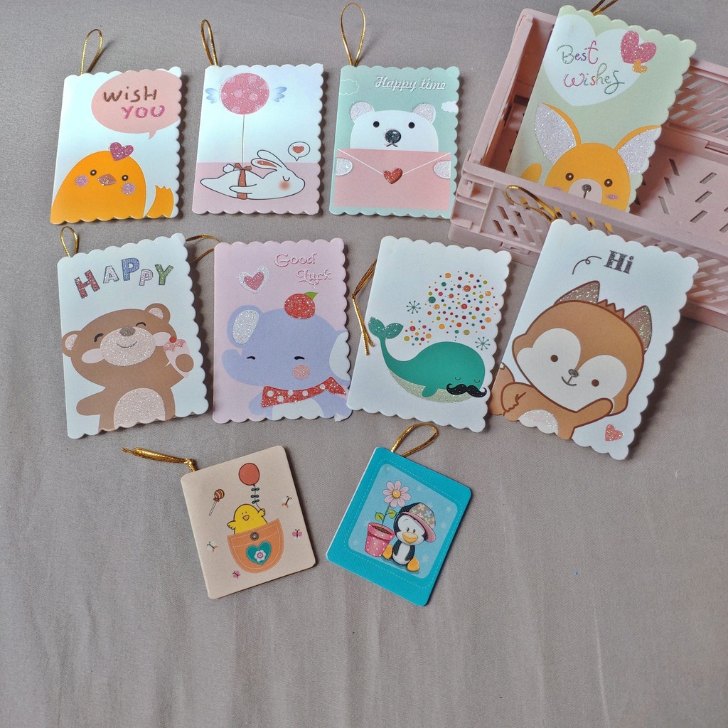 Thiệp mini nhiều chủ đề siêu cute - Chúc mừng sinh nhật, valentine, 8/3,...dễ thương, cực ý nghĩa