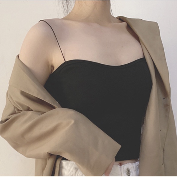 Áo bra nữ 2 dây mảnh croptop cực đẹp và gợi cảm, Áo lót nữ đệm mút mỏng ôm ngực LANIXA B259