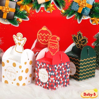 Hộp quà giấy Giáng Sinh, Hộp quà Noel nắp hộp hình 3D nhiều màu sắc tươi sáng đáng yêu Baby-S – SG011