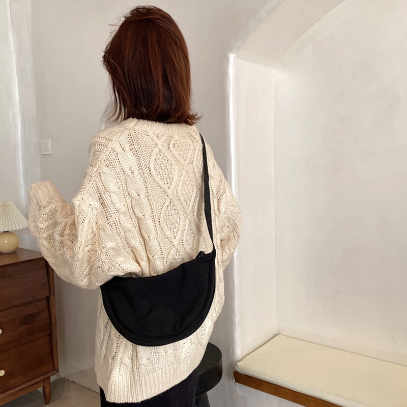 Túi Đeo Chéo nylon Có Khóa Kéo Có Thể Điều Chỉnh Thời Trang Cho Nữ