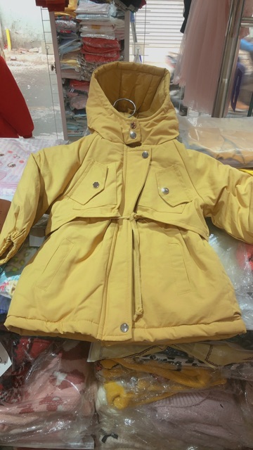 Áo parka lót nỉ ấm cho bé gái