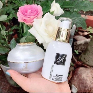 Hàng chuẩn- sale ComBo Kem Face Pháp và Serum Huyết Thanh Acosmetics 2020
