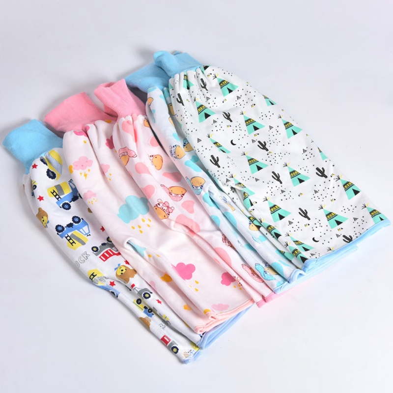 Quần Tã Dạng Váy Ngắn Vải Cotton Trơn Thấm Hút Nước Thoải Mái 2 Trong 1 Cho Bé