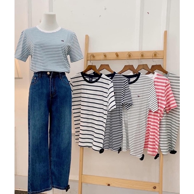 ÁO THUN SỌC TAY NGẮN