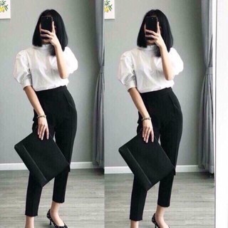 Quần baggy lưng thun khoá sườn chất tuyết mưa cao cấp
