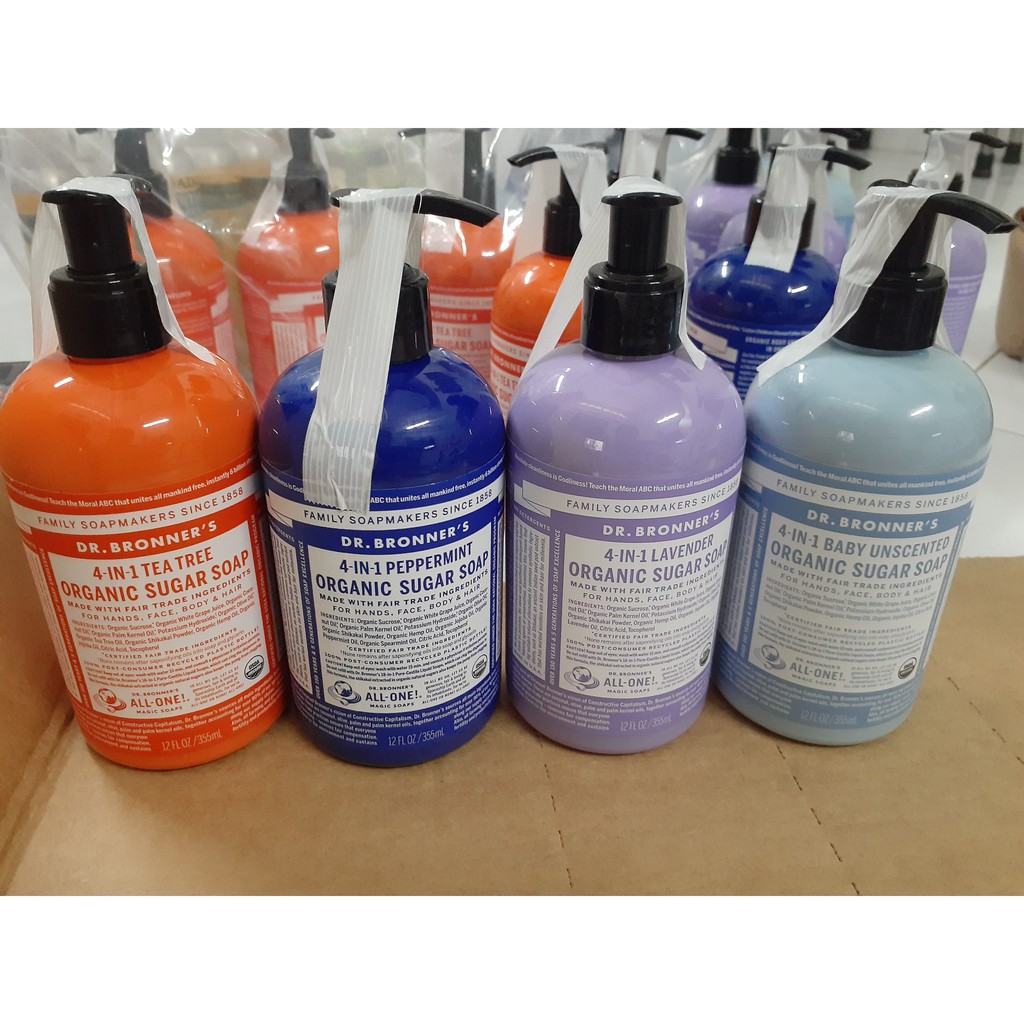 Sữa tắm gội 4in1 hữu cơ Dr.Bronner's - 355ml
