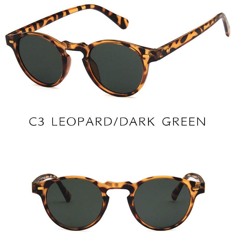 Kính mát thời trang UV400 khung oval nhỏ cổ điển dành cho nam và nữ