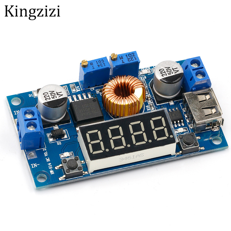 Mô-đun sạc giảm áp DC-DC CC/CV 5A có màn hình LED kỹ thuật số hỗ trợ đo dòng điện và điện áp