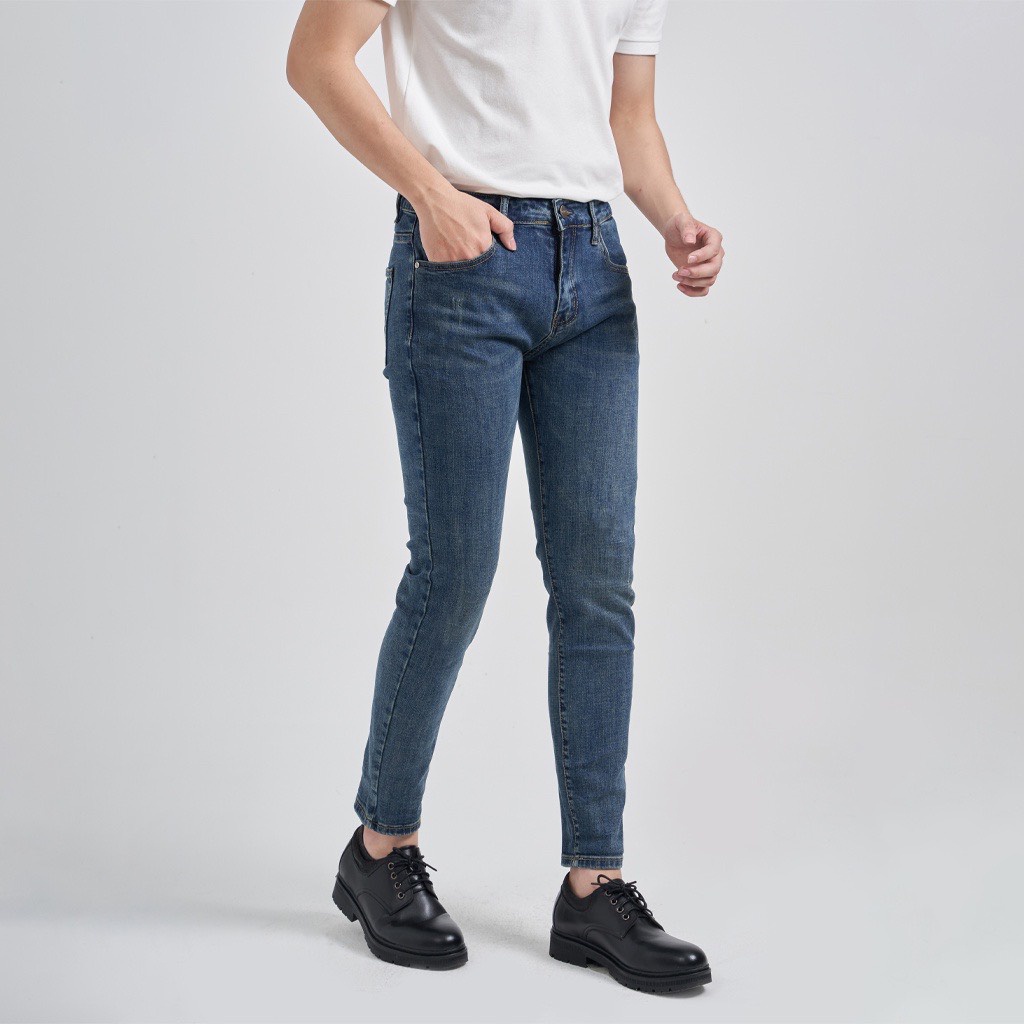 Quần Jean nam, form slimfit, màu xanh đậm - Vidona Luxy. Lengend