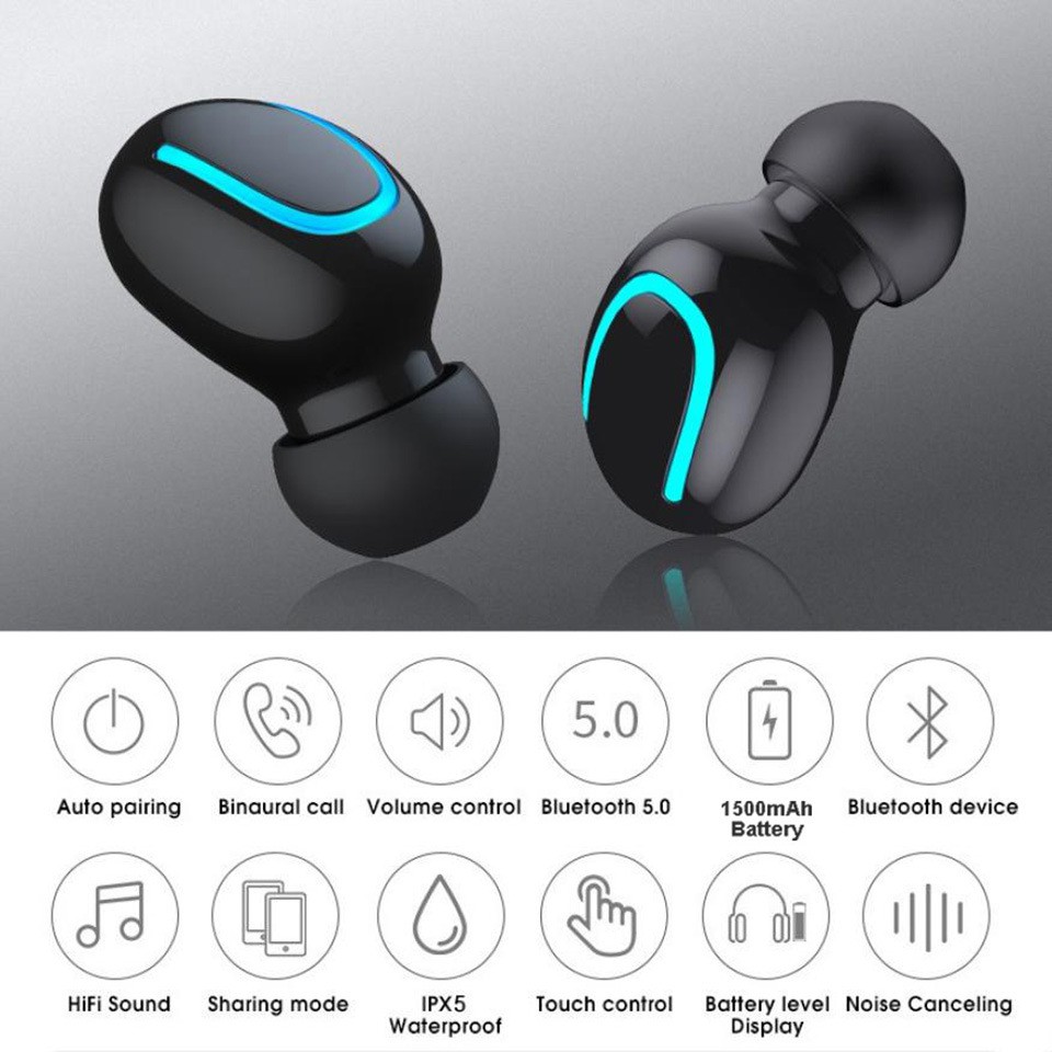 Tai nghe nhét tai Pulierde Q32T không dây kết nối Bluetooth 5.0 tiện dụng