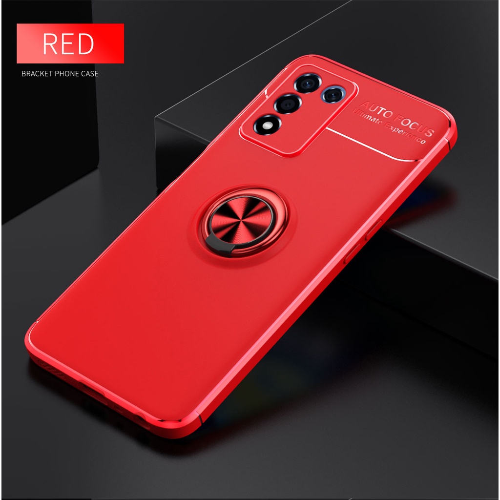 Ốp điện thoại TPU silicone có nhẫn đỡ từ tính cho Realme Q3s Q3 Q3i Q3 Pro Q3 Pro Carnival Narzo 50i Max