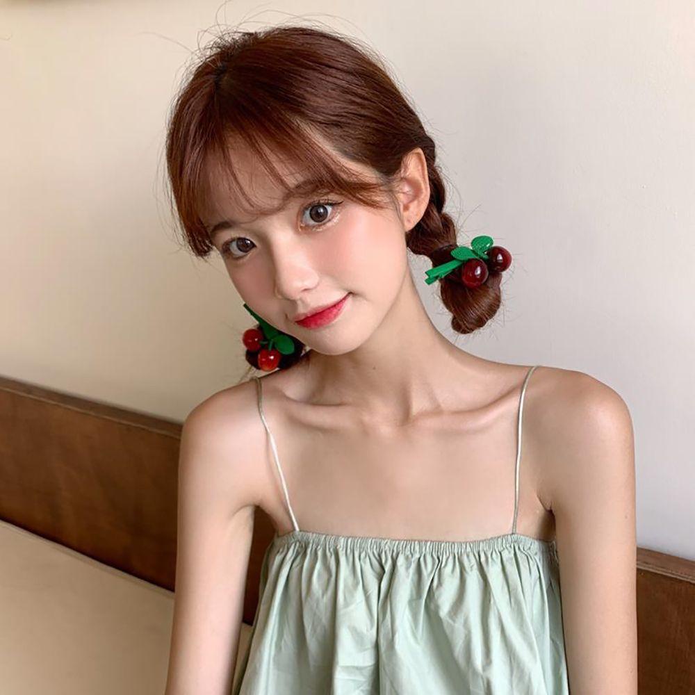 BACK2LIFE Kẹp Tóc Hình Quả Cherry Dễ Thương Cho Nữ