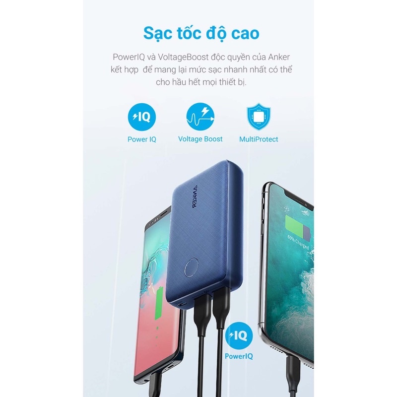 Sạc dự phòng Anker PowerCore Select 10000 - A1223 Chính hãng