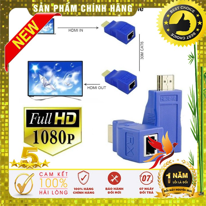 Bộ nối dài HDMI bằng dây LAN 30m (HD EXTENDER 30M)