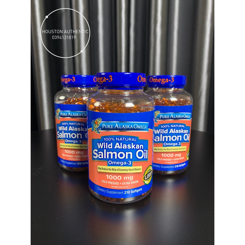 Dầu cá omega 3 WILD ALASKAN SALMON OIL 1000mg - 210 viên _ Live mua hàng tại Mỹ